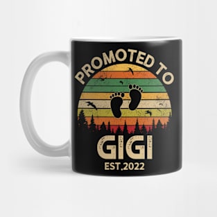 Promoted To Gigi Est 2022 Pregnancy Announcement Vintage Mug